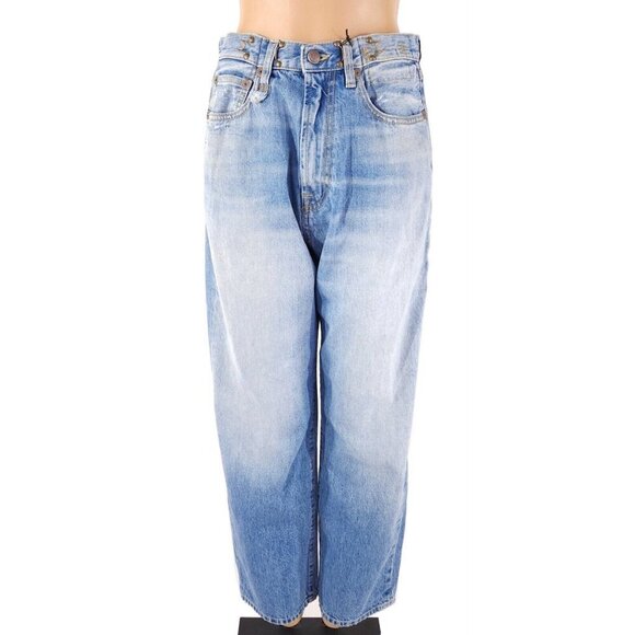 R13 Fold Over Jeans in Irving Blue Size 24 XXS New - Picture 9 of 16